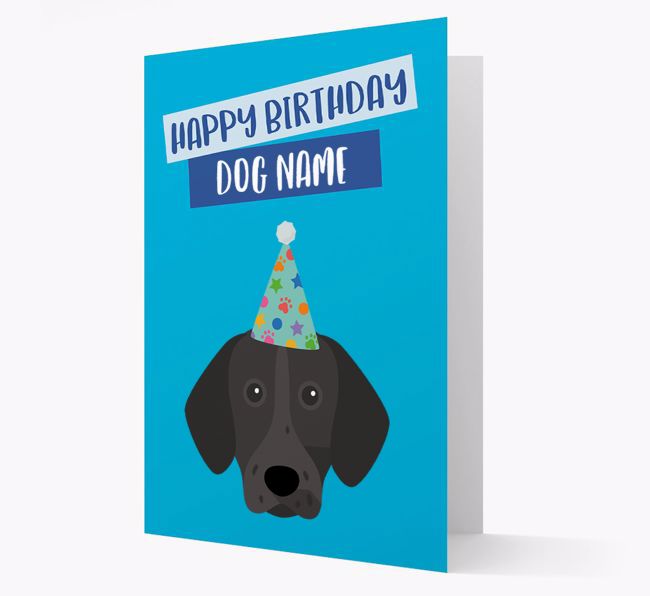 Personalized 'Happy Birthday {dogsName}' Card with {breedCommonName} Icon